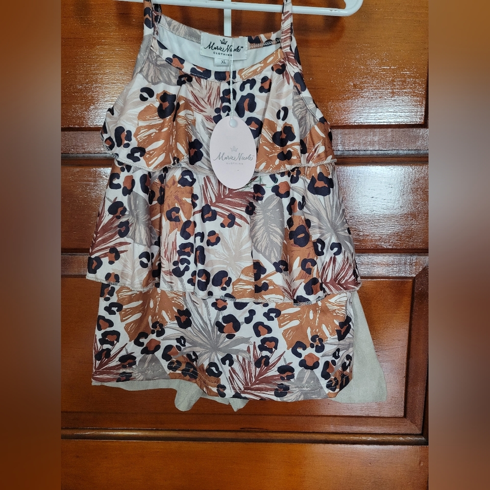 Nwt Size 5 Marie Nicole Clithing Tropical Print 2 Pc Outfit